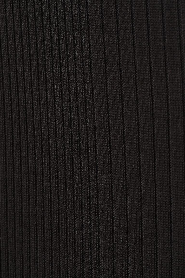Georgia Ribbed Tank Midi Dress - Black